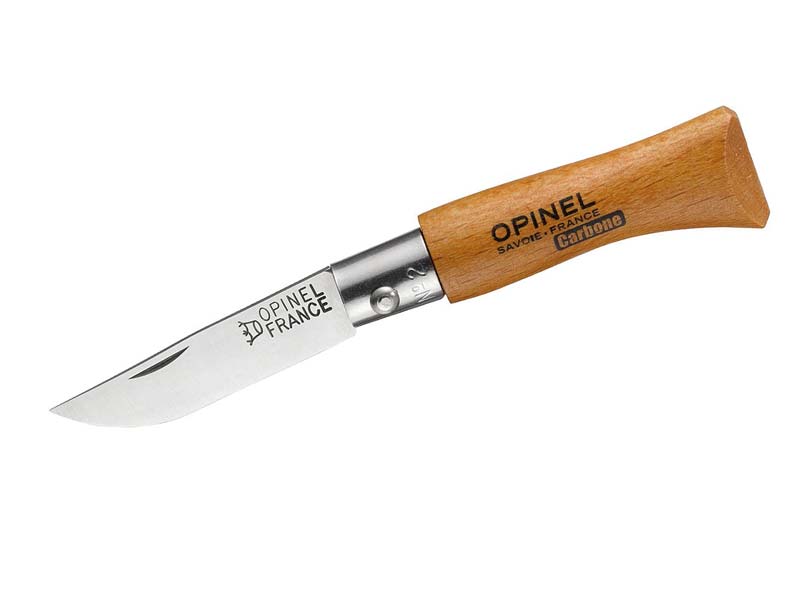 Opinel Messer No 02, Buche, Carbon, nicht rostfrei
