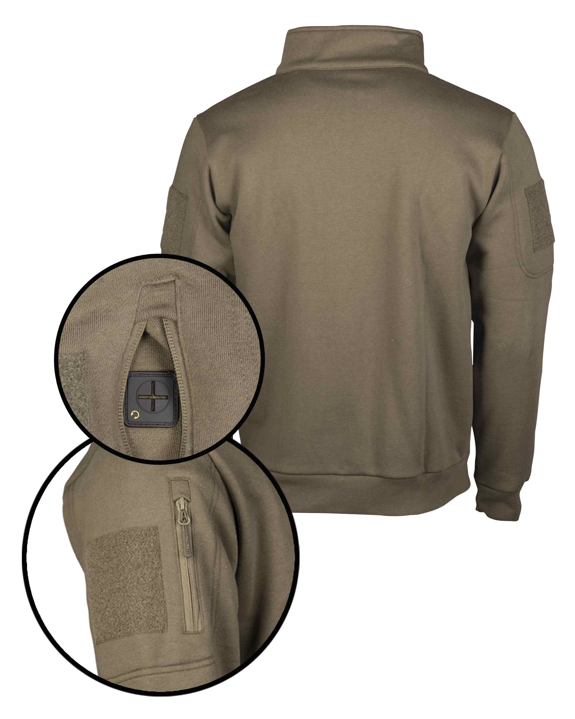 Tactical Sweatshirt Mit Zipper Ranger Green
