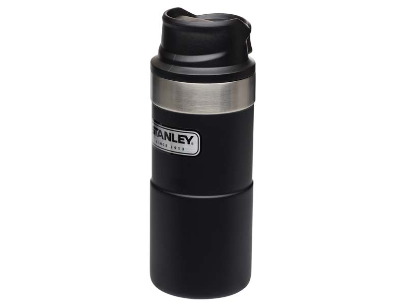 Stanley CLASSIC TRIGGER-ACTION TRAVEL MUG 354 ml, Stahl 18/8, Vakuumisoliert, mattschwarz, Kunststo