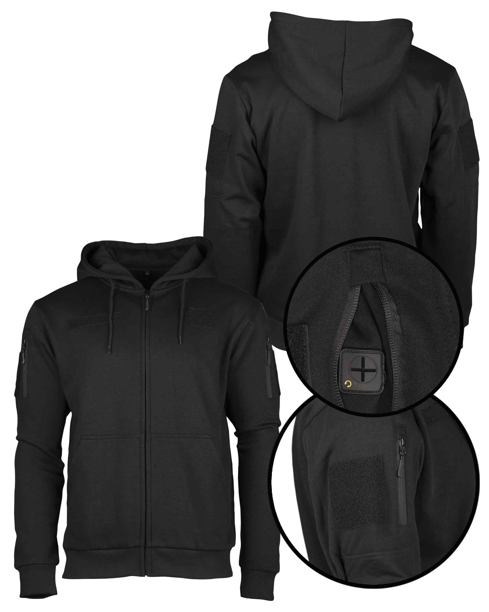 Tactical Kapuzenjacke Schwarz