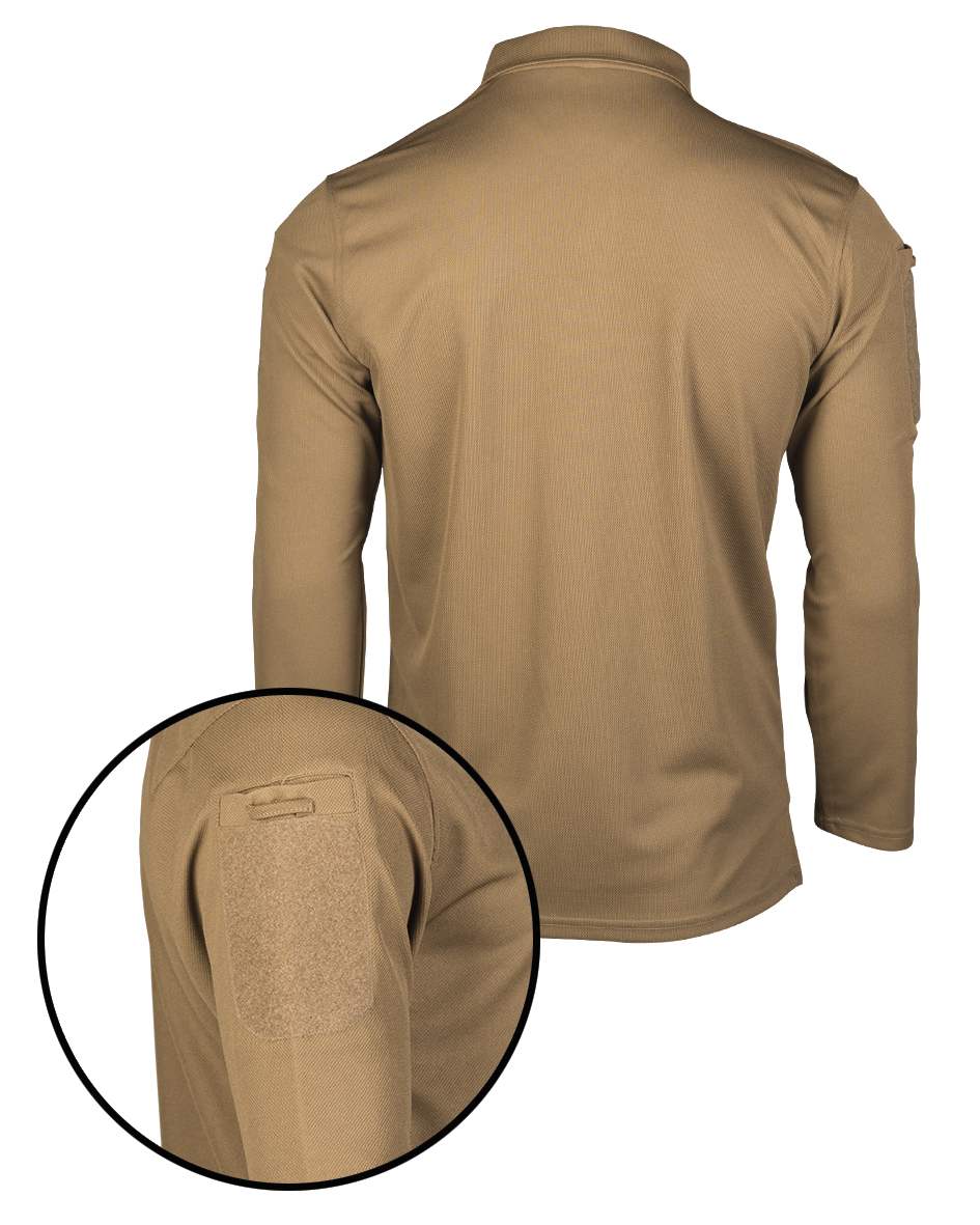 Tactical Quick Dry Poloshirt 1/1 Arm Dark Coyote