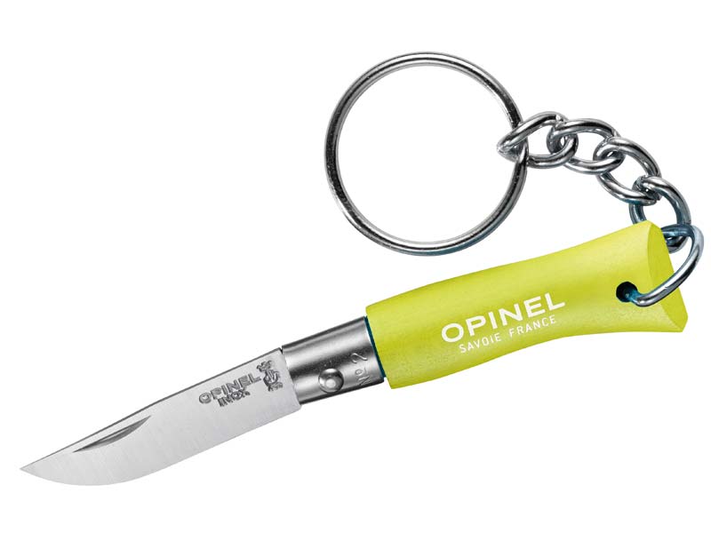 Opinel Messer COLORAMA No 02, anisgrün, rostfrei, mit Schlüsselanhänger