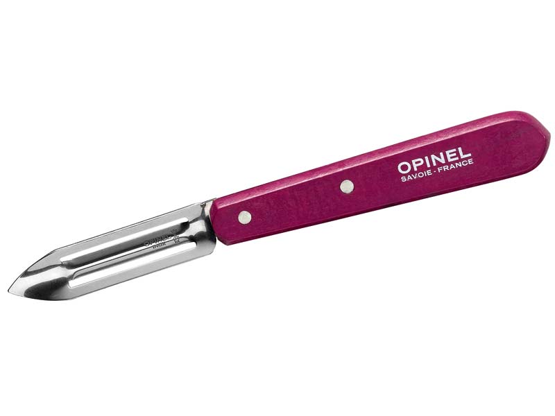 Opinel Schälmesser No. 115, rostfreier Sandvik-Stahl, für Rechts- und Linkshänder, violetter Buchen