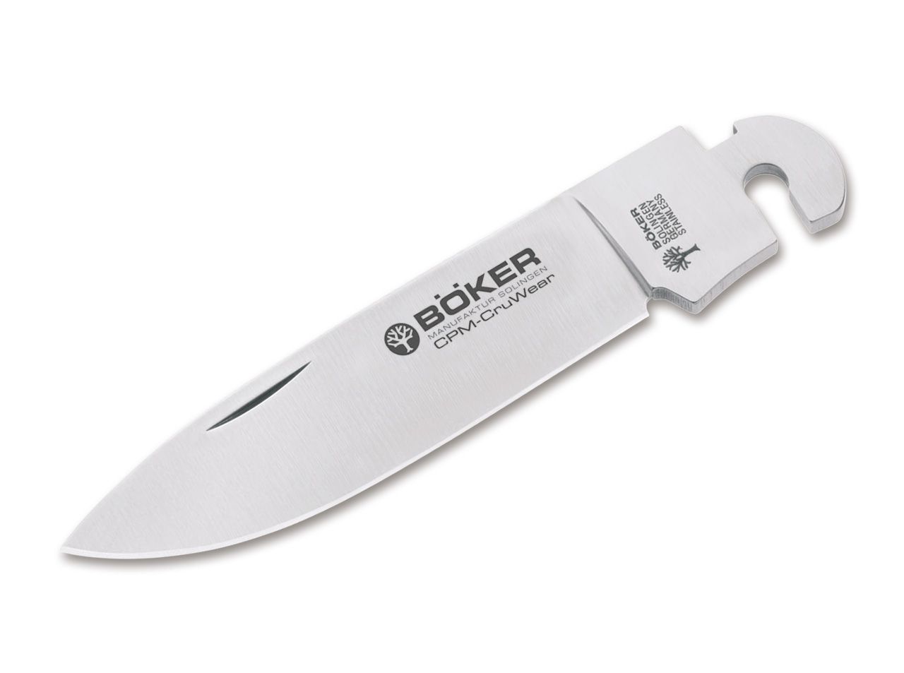 Böker Manufaktur Solingen Optima Drop-Point-Klinge CPM-CruWear