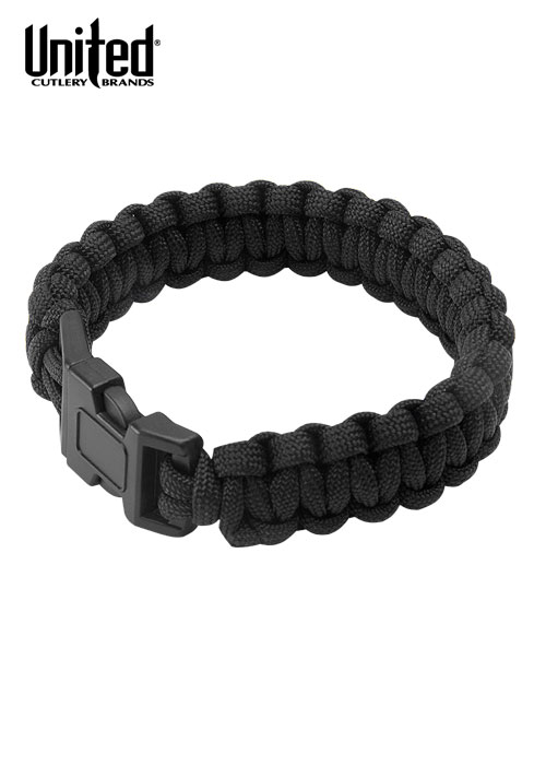 Elite Forces Survival-Armband aus Paracord, versch. Farben, Farbe schwarz