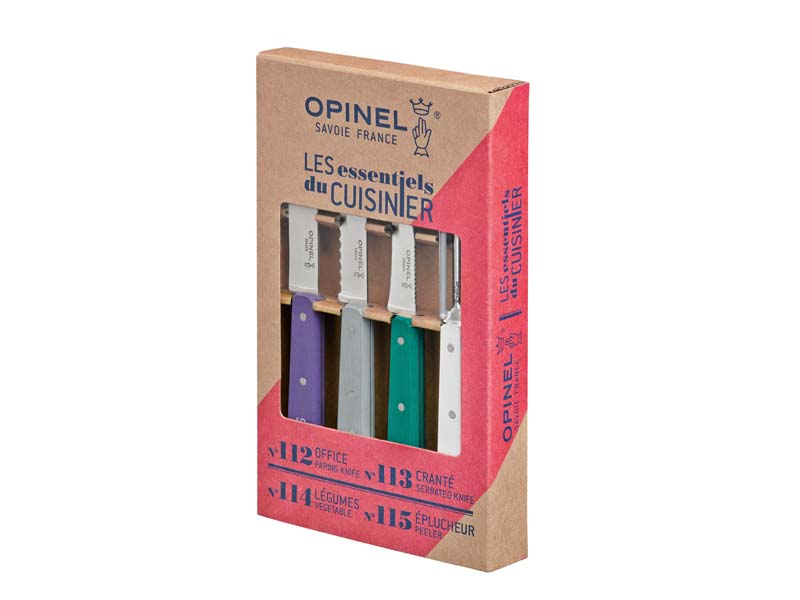 Opinel Küchenmesser-Set LES ESSENTIELS Art Deco, 4-teilig, rostfrei