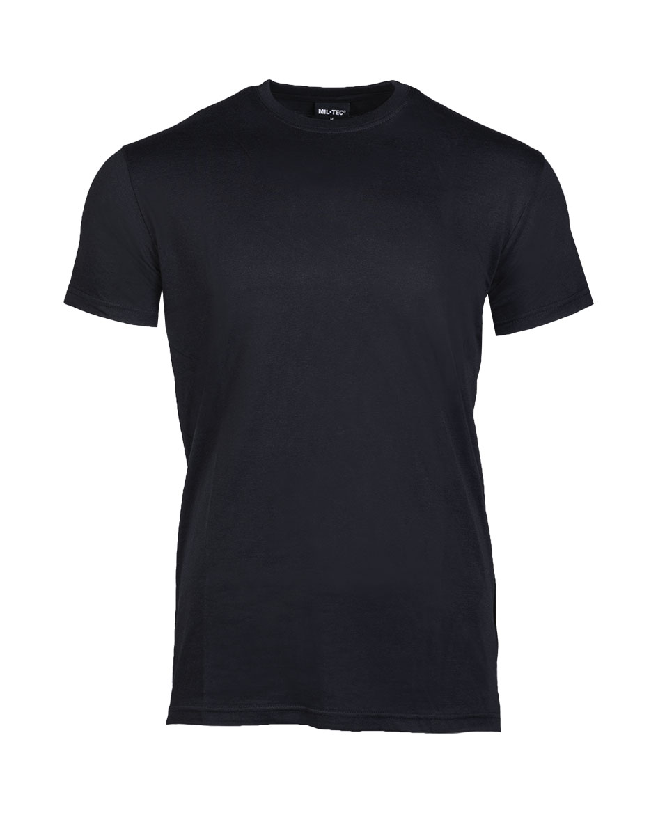 T-Shirt US Style Baumwolle Schwarz