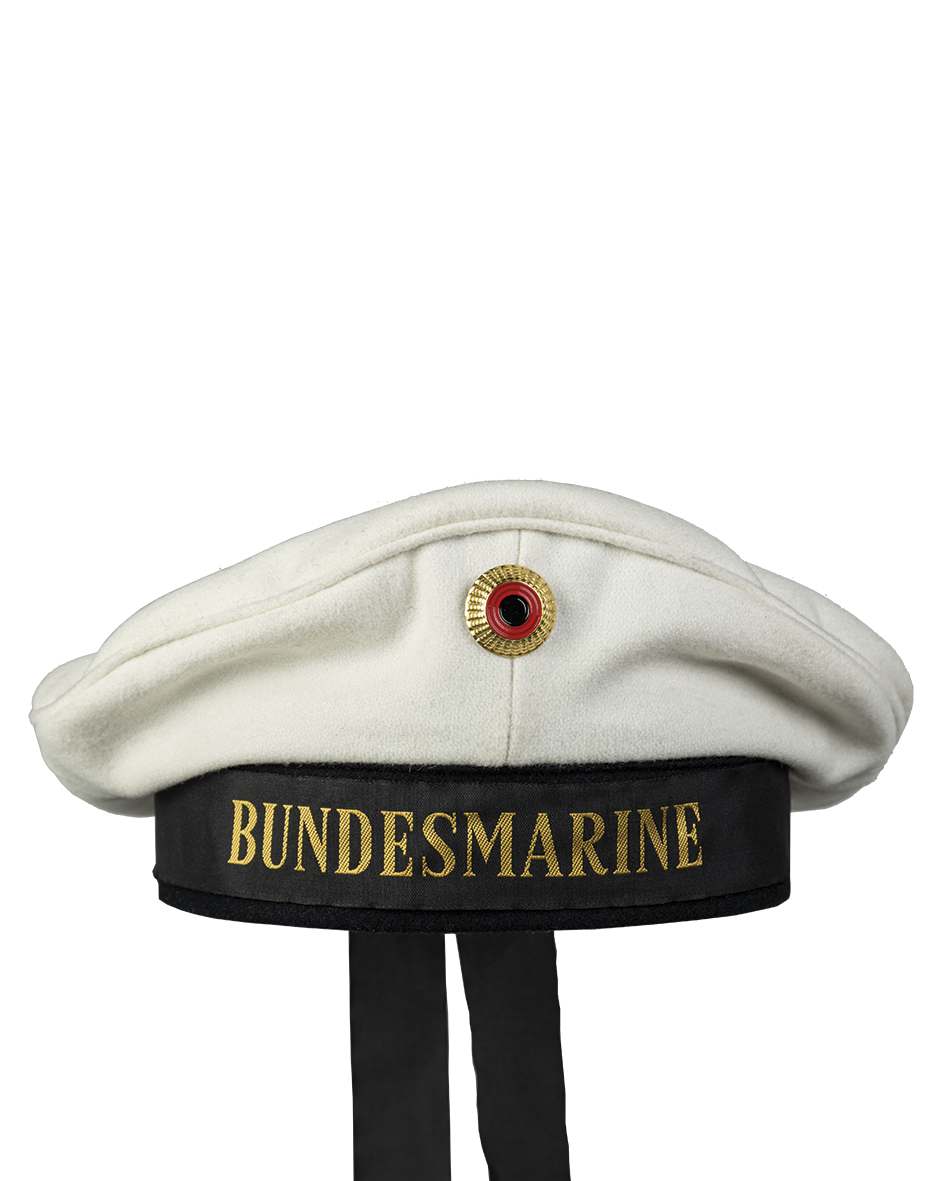 Bundeswehr Marine Tellermütze Mit Abzeichenweiss