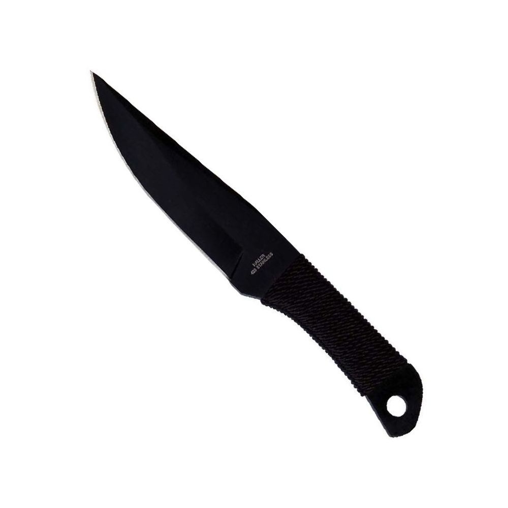 Messer schwarz Kordelgriff