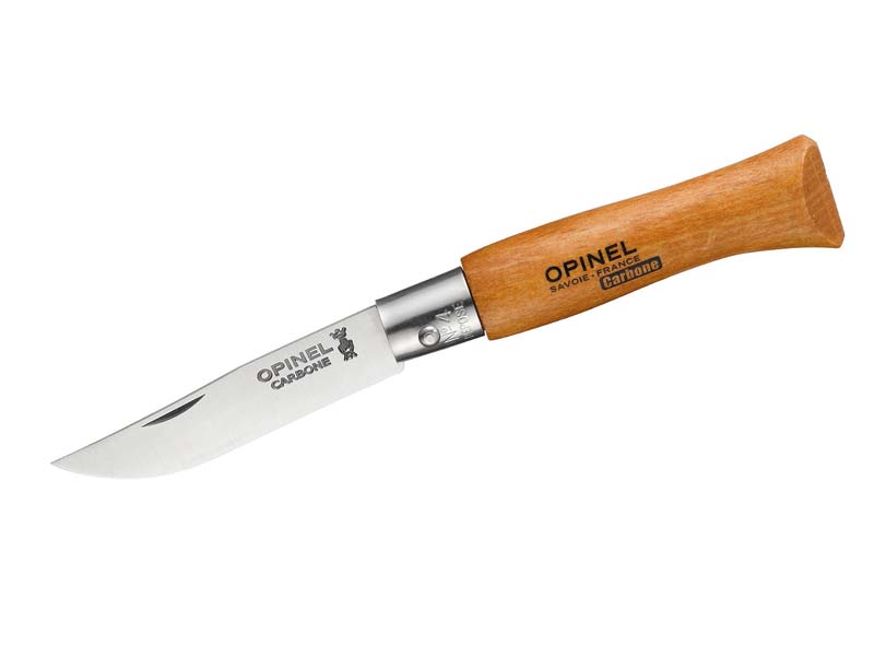 Opinel Messer No 04, Buche, Carbon, nicht rostfrei