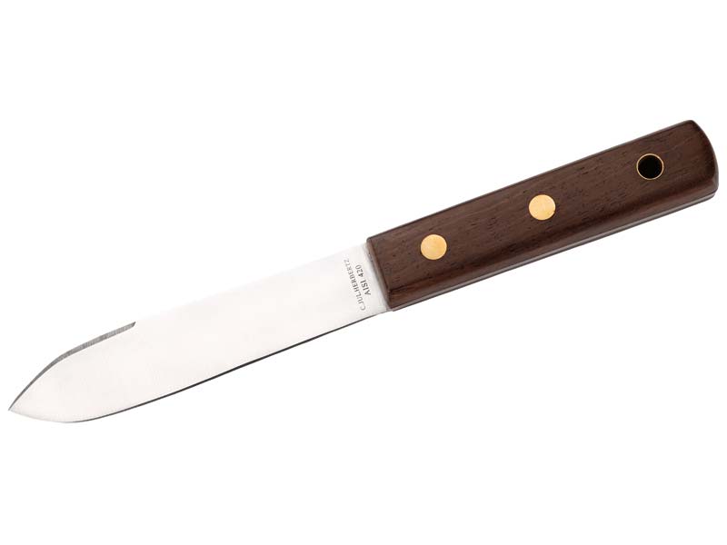 Herbertz Matrosen-Messer, mit Marlspieker, Leadwood-Griffschalen, braune Lederscheide