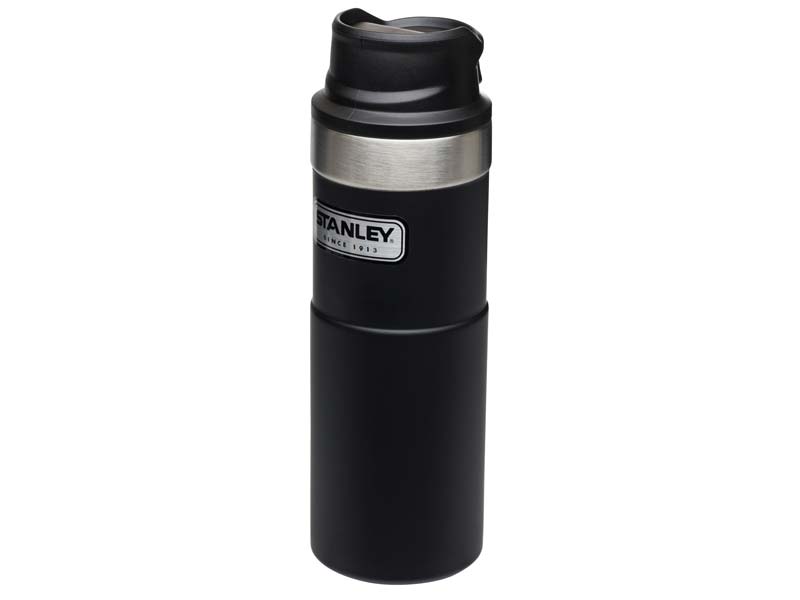 Stanley CLASSIC TRIGGER-ACTION TRAVEL MUG 473 ml, Stahl 18/8, Vakuumisolierung, mattschwarz, Kunsts