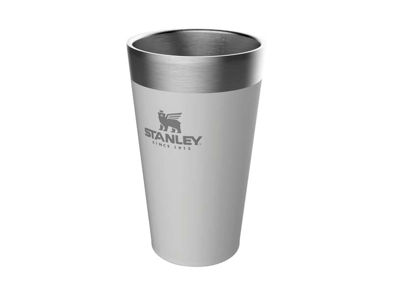 Stanley ADVENTURE VACUUM PINT 0,47 Liter, Edelstahl 18/8, polarweiss, doppelwandige Vakuum-Isolatio