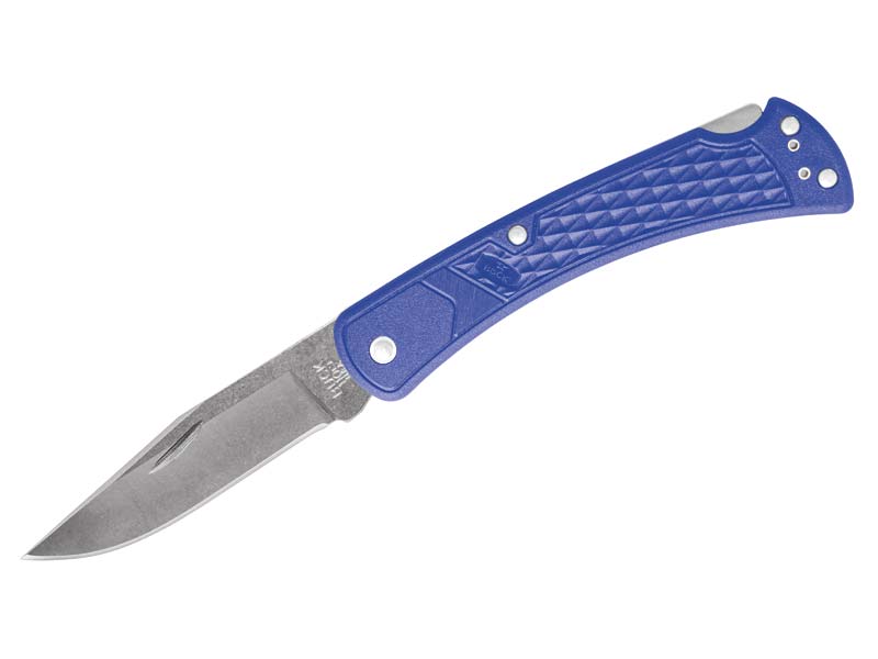 Buck Taschenmesser 110 SLIM SELECT, blau, Stahl 420HC, Back Lock, Kunststoff-Griffschalen, Nagelhau