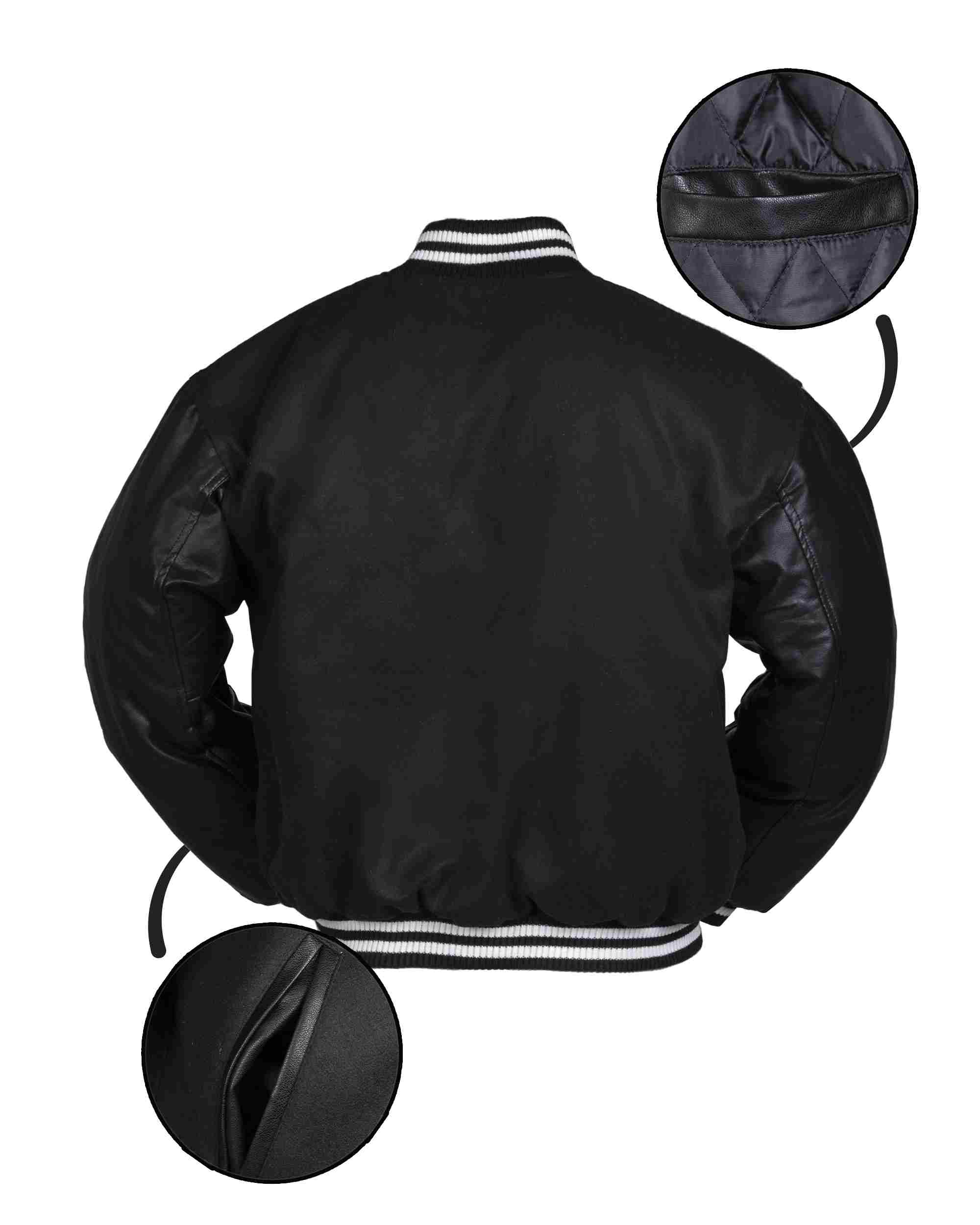 NY Baseball Jacke Mit Patch Schwarz