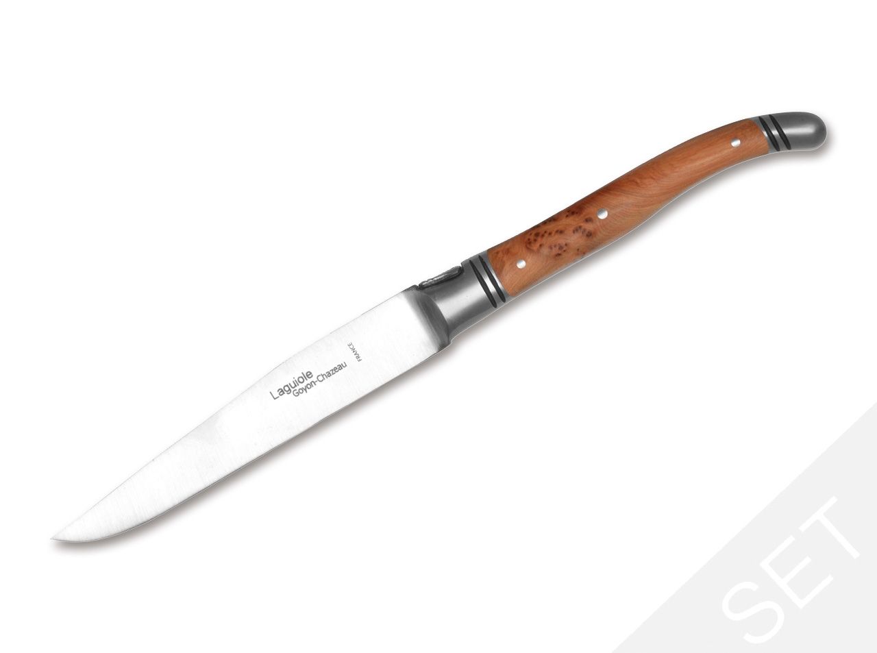 Goyon-Chazeau Laguiole Steakmesser Set Wachholder