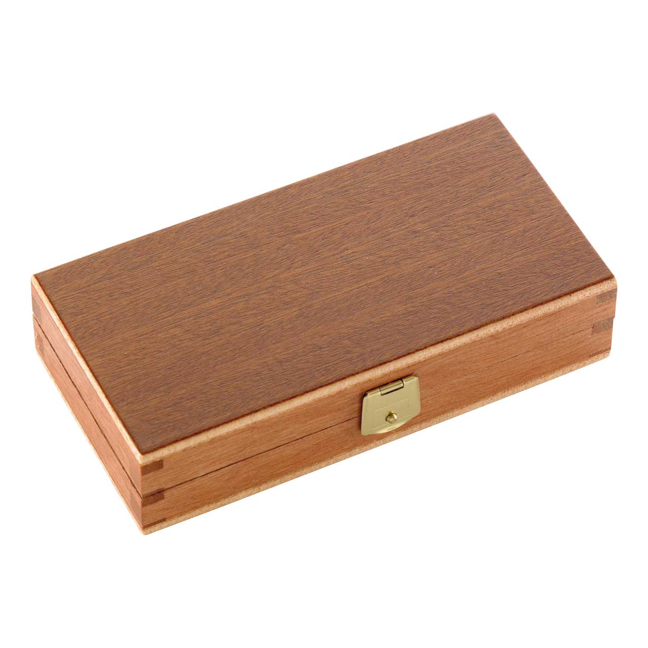 Holzbox für Taschenmesser mit Schaumstoffeinlage, Sapeli-Sperrholz