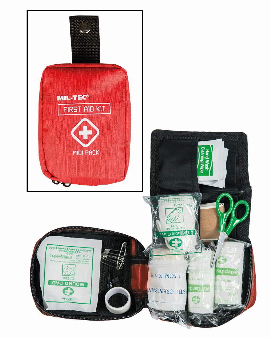 First Aid Pack Midi Red