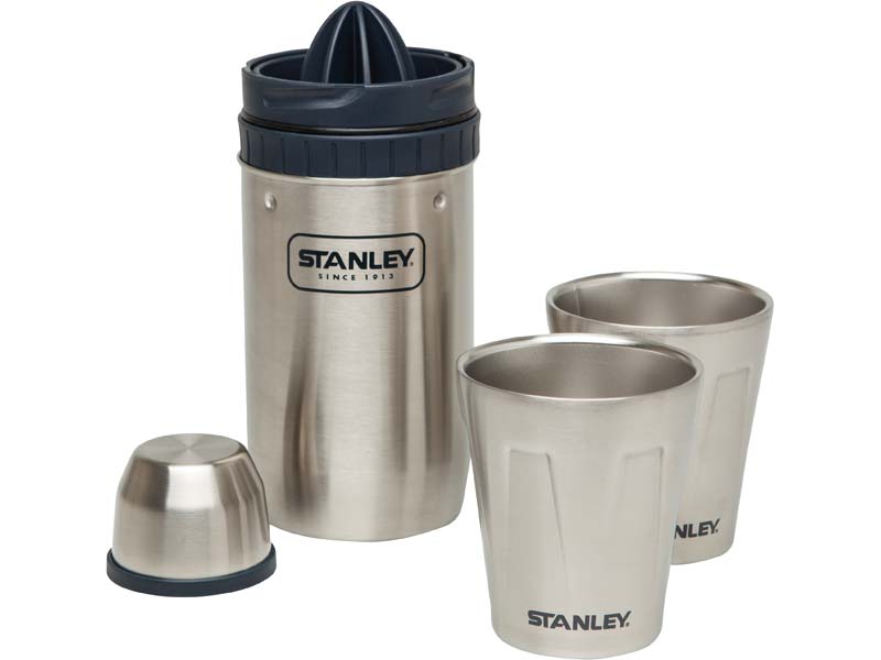 Stanley Adventure Happy Hour 2x System, Shaker 18/8 Stahl, zwei Edelstahlbecher, integrierte Zitrus