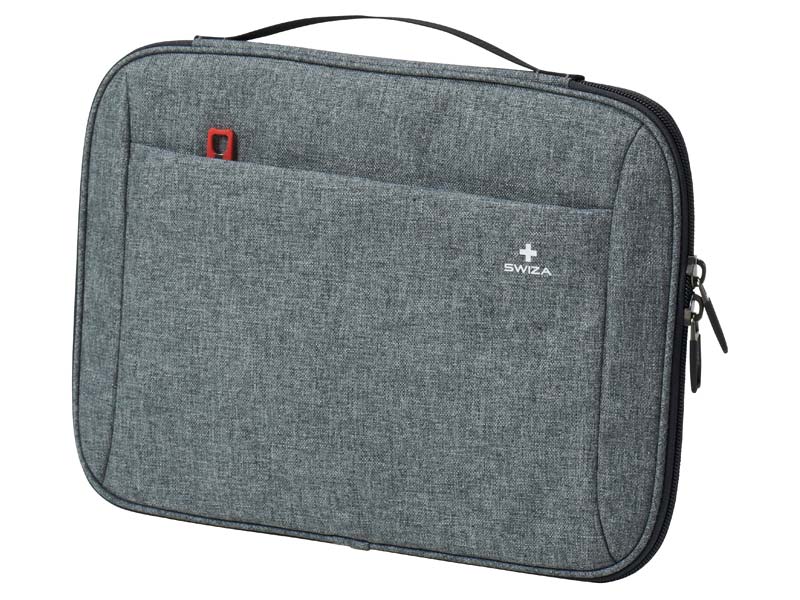 SWIZA Laptop Sleeve Fausta, zweifarbiger Tweedstoff,, Fleec-Innenfutter, für Tablet/Laptop 38,1 cm/