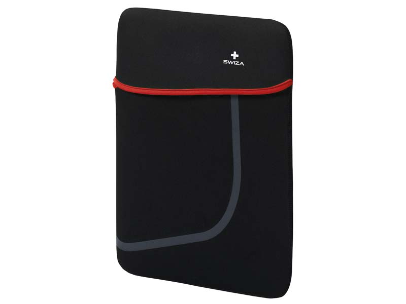 SWIZA Laptophülle Moranda, Neopren-Material, schwarz/rot, für Laptop 38,1 cm / 15 Zoll