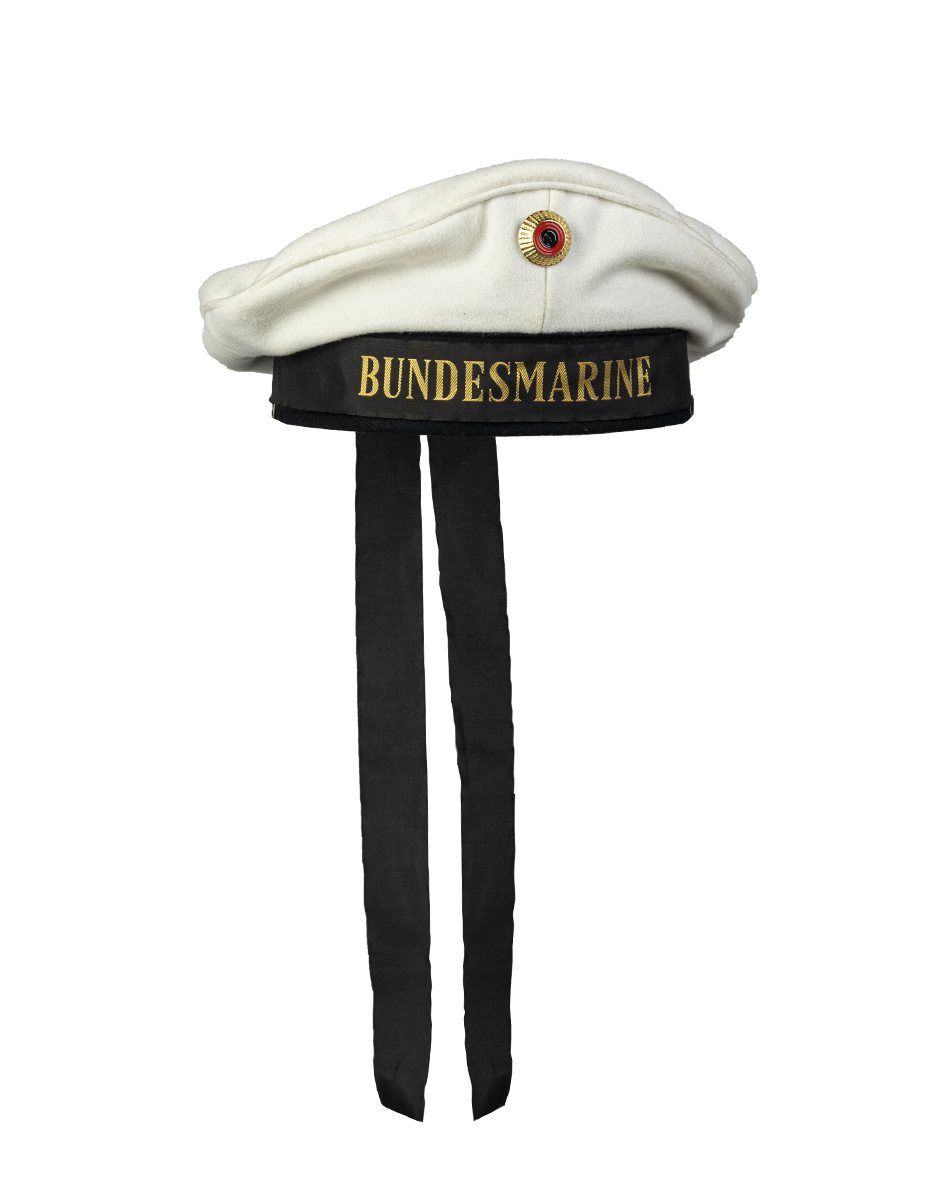 Bundeswehr Marine Tellermütze Mit Abzeichenweiss