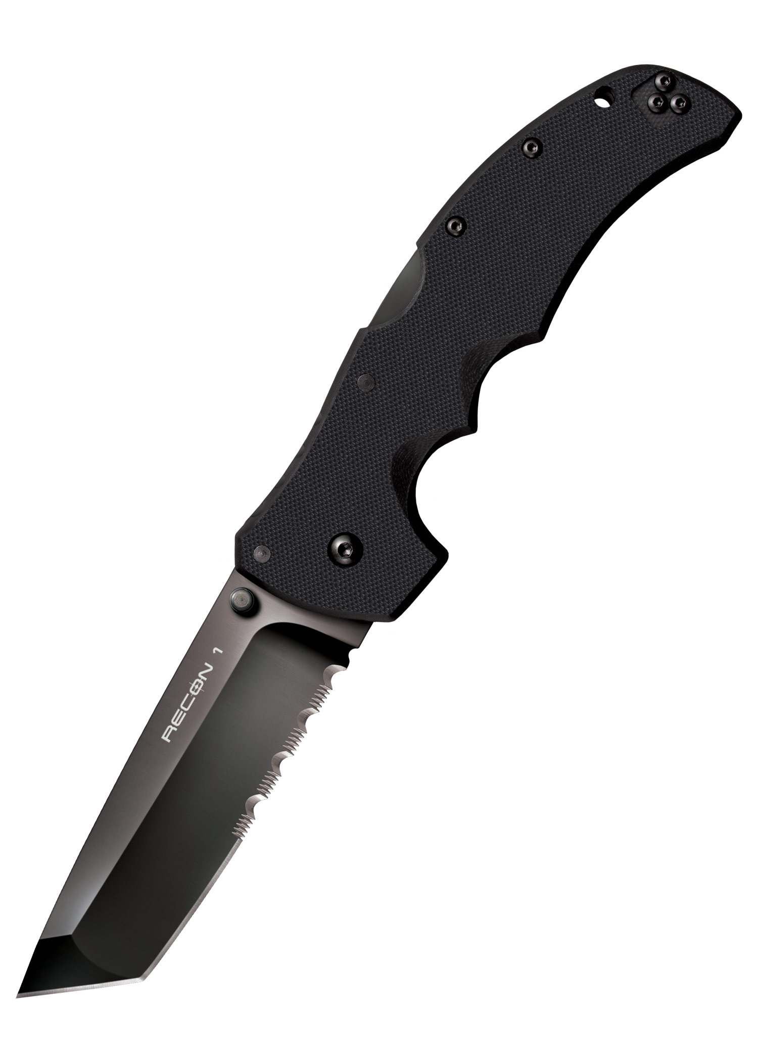 Taschenmesser Recon 1 Tanto, S35VN, Schwarz, Teilwellenschliff