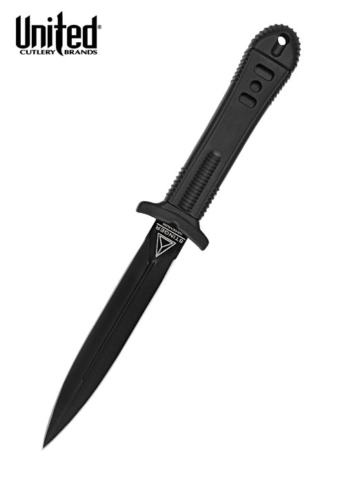 Special Agent Stinger - Stiefelmesser mit ABS-Scheide, schwarz