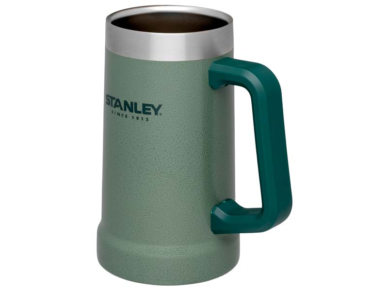 Stanley ADVENTURE VACUUM STEIN, 709 ml, 18/8 Edelstahl, Vakuumisolierung, grüne Hammerschlaglackier