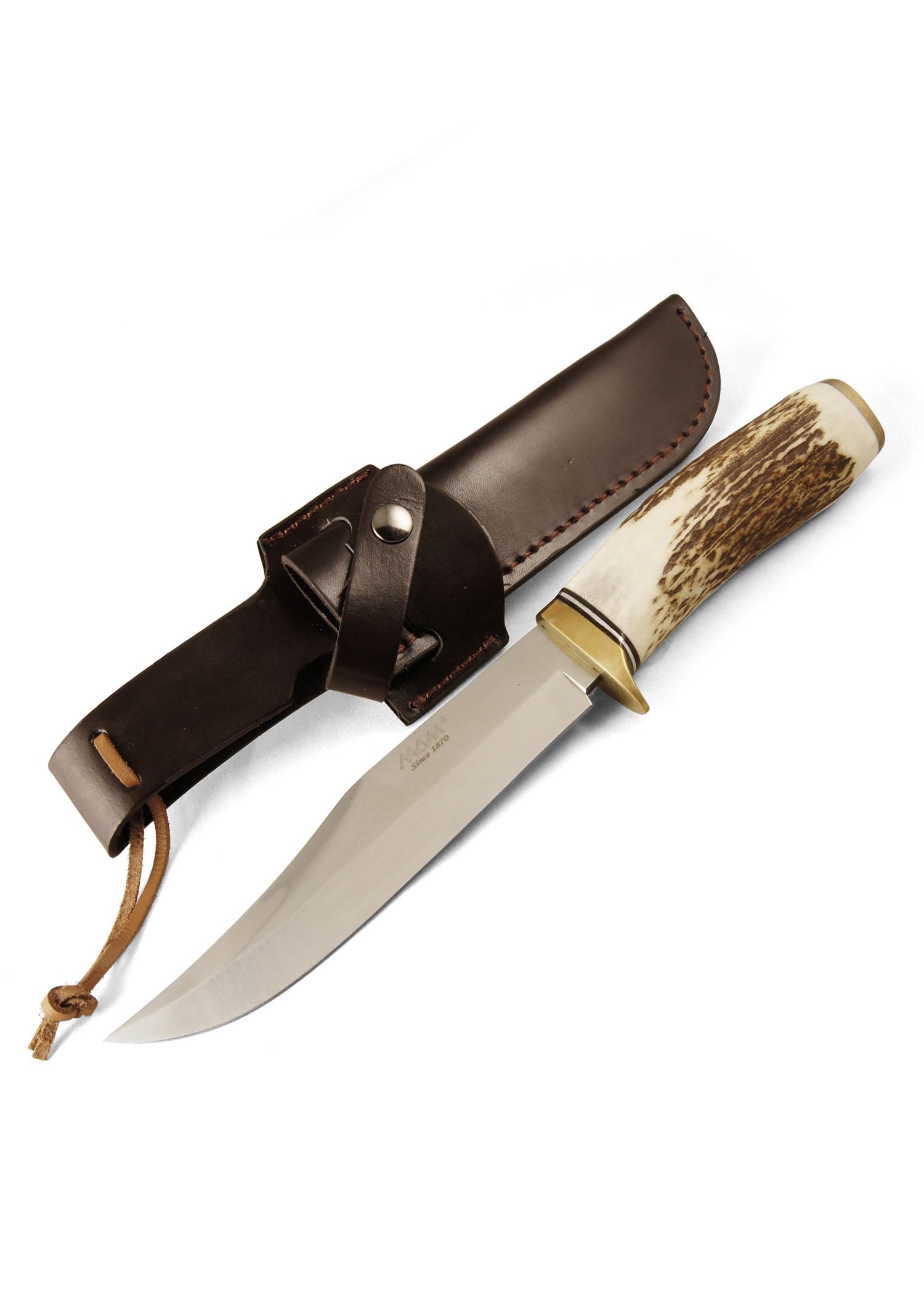 Jagdmesser mit Hirschhorngriff, Klinge 165 mm