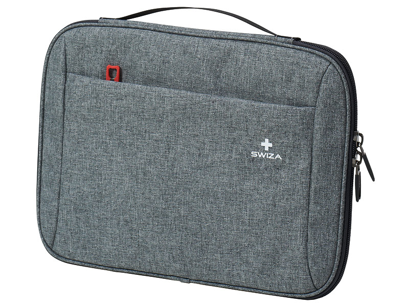 SWIZA Laptop Sleeve Fausta, zweifarbiger Tweedstoff, Fleec-Innenfutter, für Tablet 33 cm/ 13 Zoll