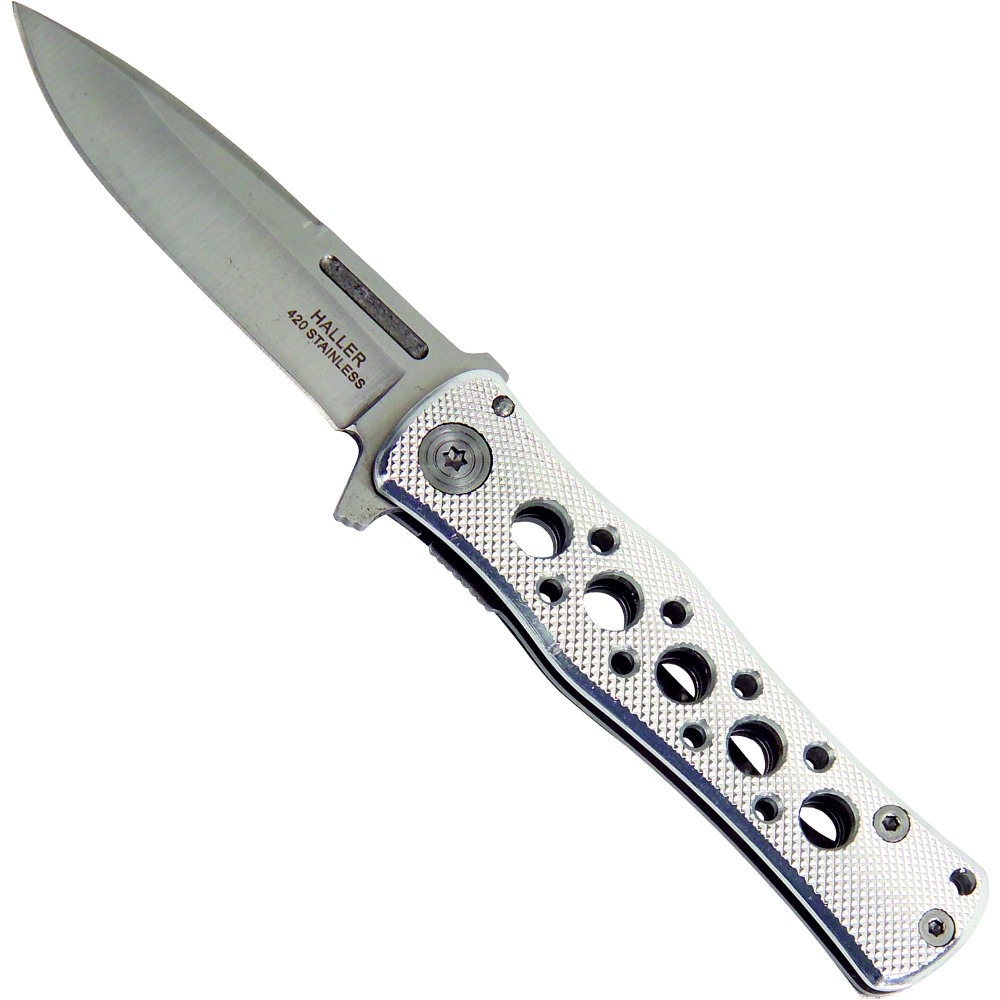 Taschenmesser silber m. Löcher
