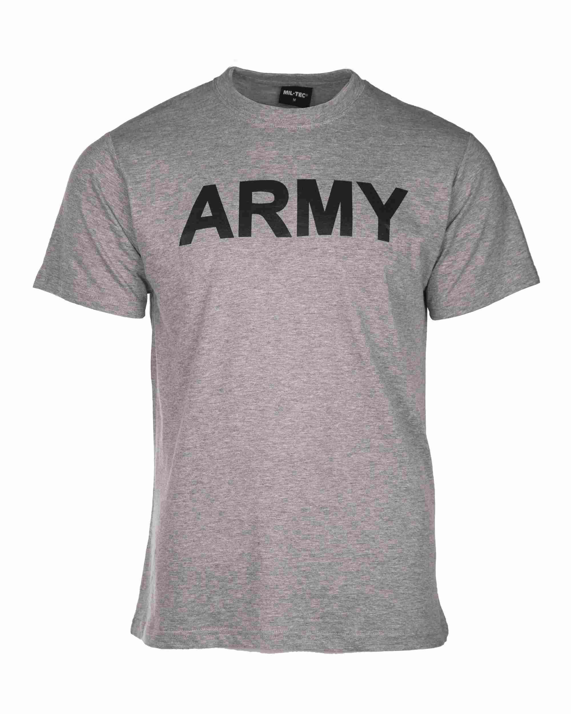 T-Shirt Mit Druck 'Army' Grau