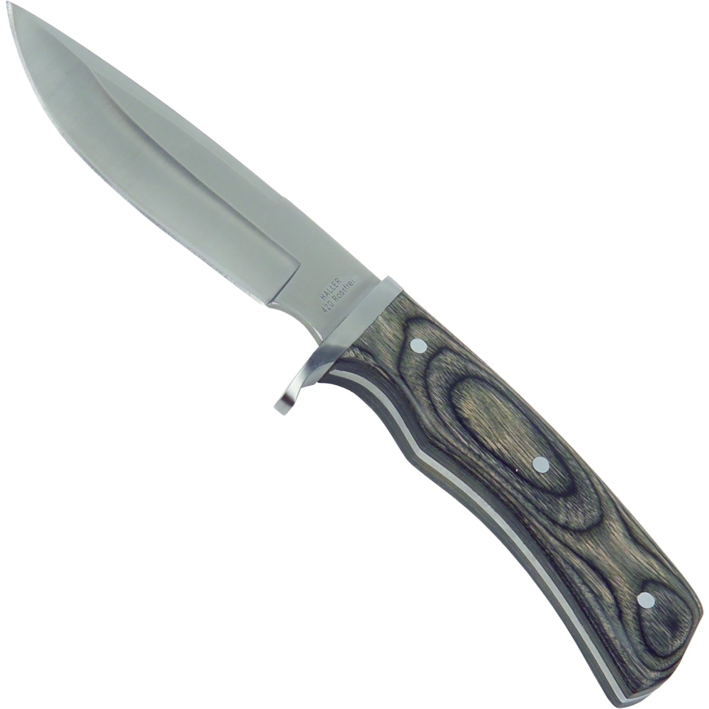 Jagdmesser m. Pakkaholz grau