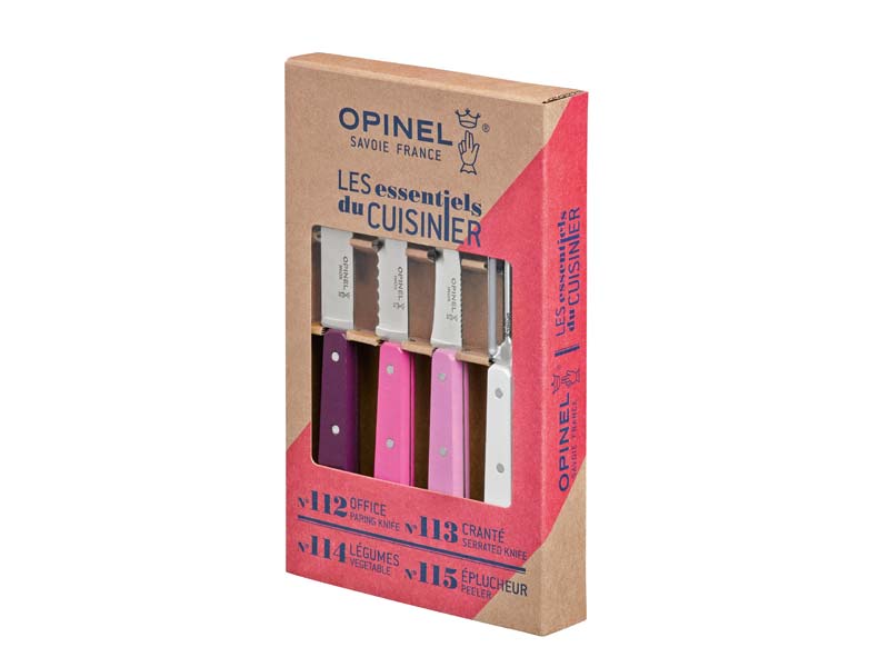 Opinel Küchenmesser-Set LES ESSENTIELS Primarosa, 4-teilig, rostfrei