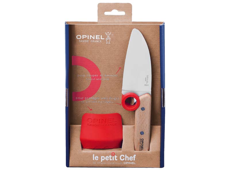 Opinel Le Petit Chef Kinder Küchenmesser-Set, 2-teilig, Kochmesser, Fingerschutz, rostfrei